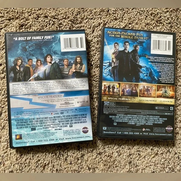 Percy Jackson DVDs -The Lightening Thief and Sea of Monsters :adventure/fantasy - Picture 2 of 3